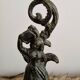 Ornamental candlestick in patinated bronze – Louis XV Rococo style – 19th century