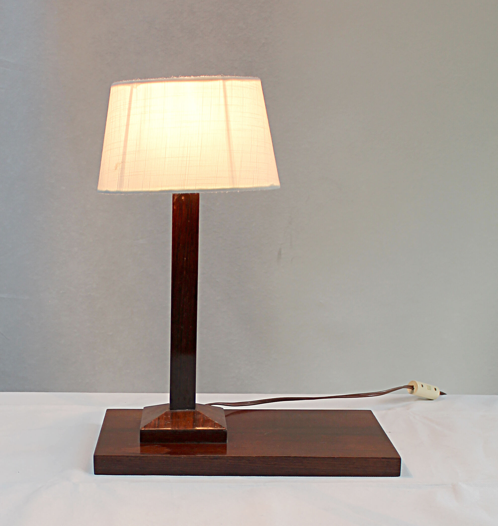 Art-deco lamp in rosewood
