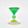 Miami Martini Glass in Lime & Green