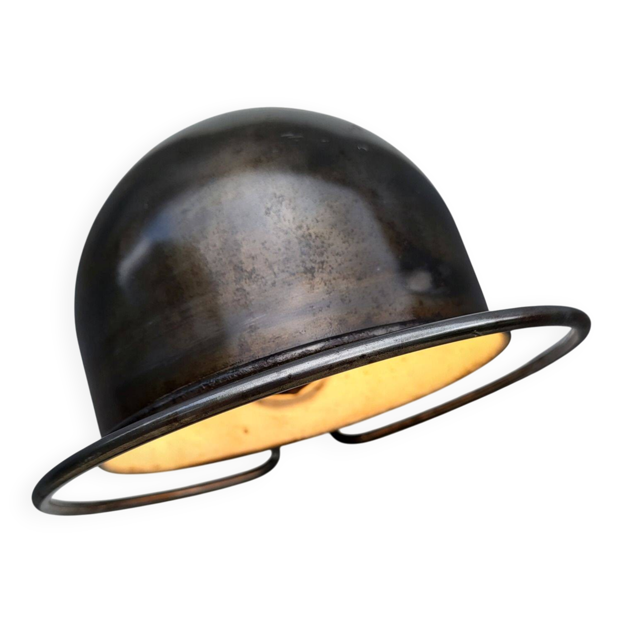 Brushed Jieldé wall light map of France