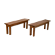 Pair of brutalist benches. Wood. France. Circa 1960.