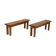 Pair of brutalist benches. Wood. France. Circa 1960.