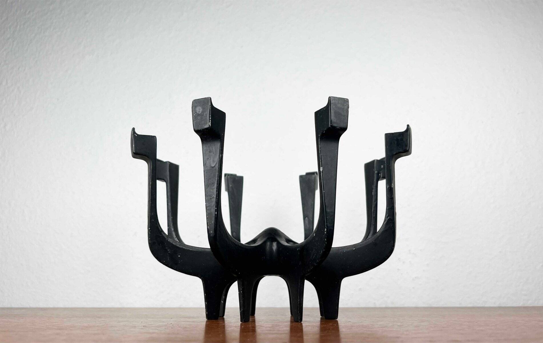 Danish metal candlestick in mid-century style by Gunnar Cyren for Dansk Designs Denmark, 1960s.