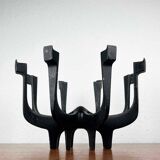 Danish metal candlestick in mid-century style by Gunnar Cyren for Dansk Designs Denmark, 1960s.