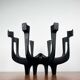 Danish metal candlestick in mid-century style by Gunnar Cyren for Dansk Designs Denmark, 1960s.