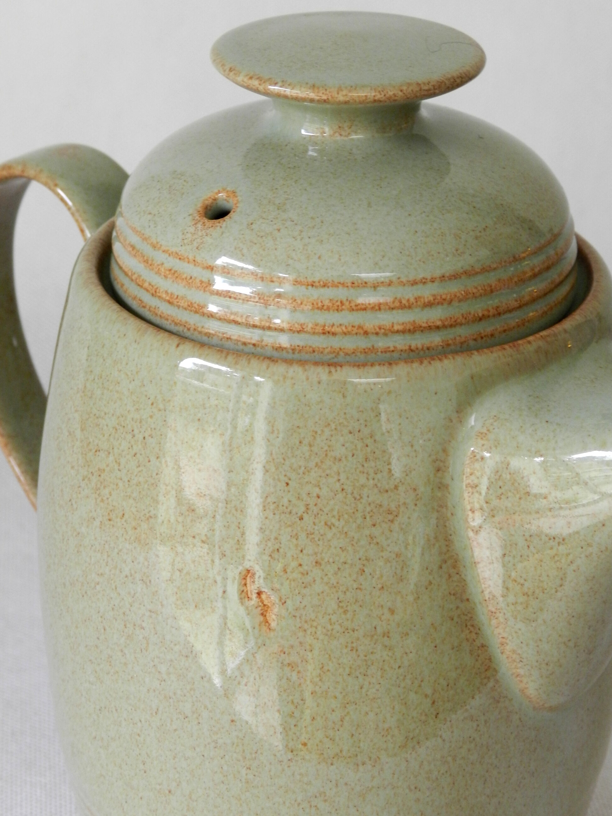 Celadon glazed stoneware teapot