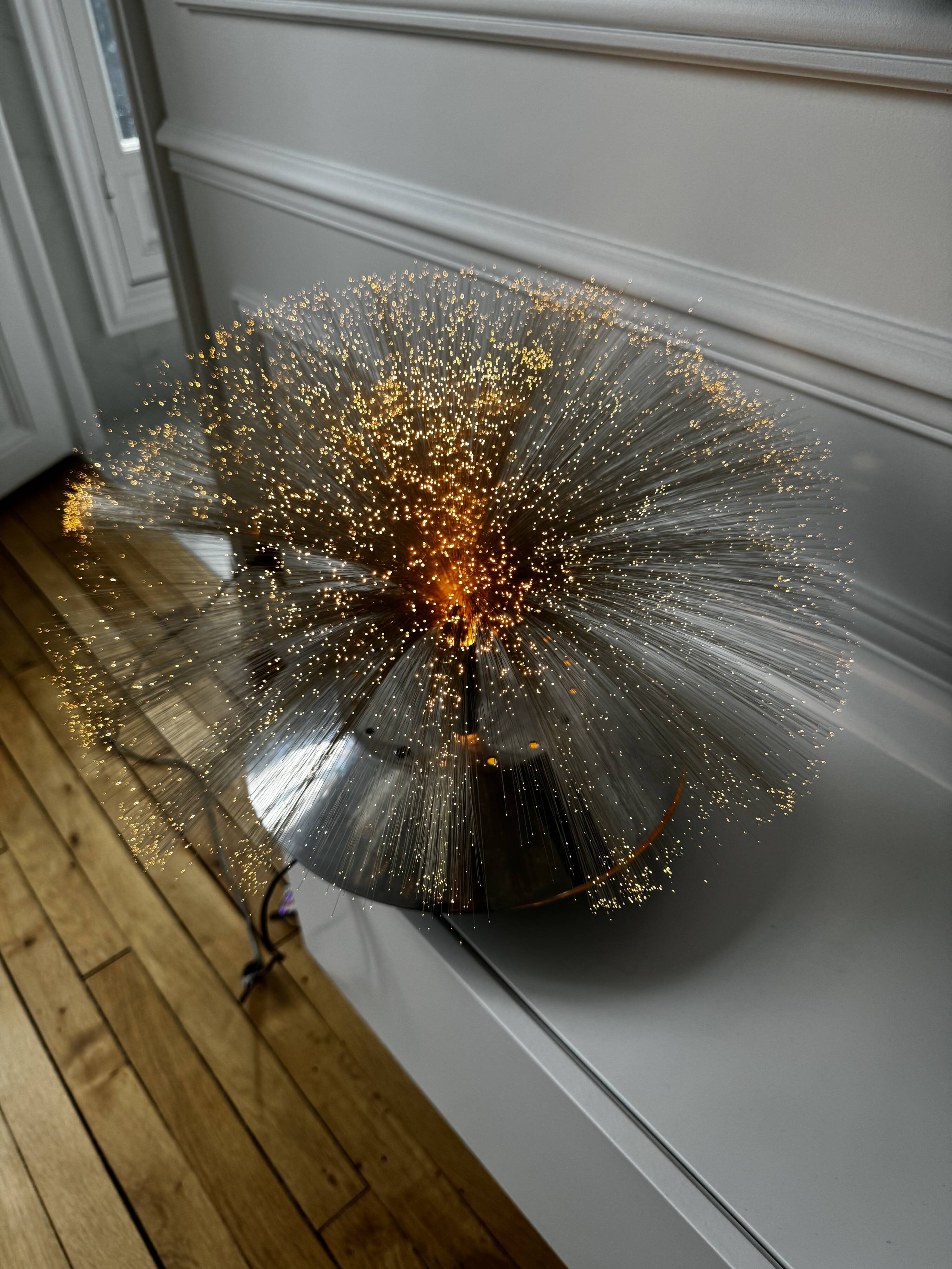 Vintage 70s cloud effect lamp