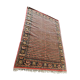 Vintage carpet in bright red background wool, 258x178 cm