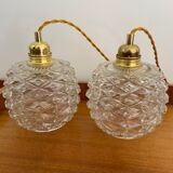 Old vintage glass globe lamp worked