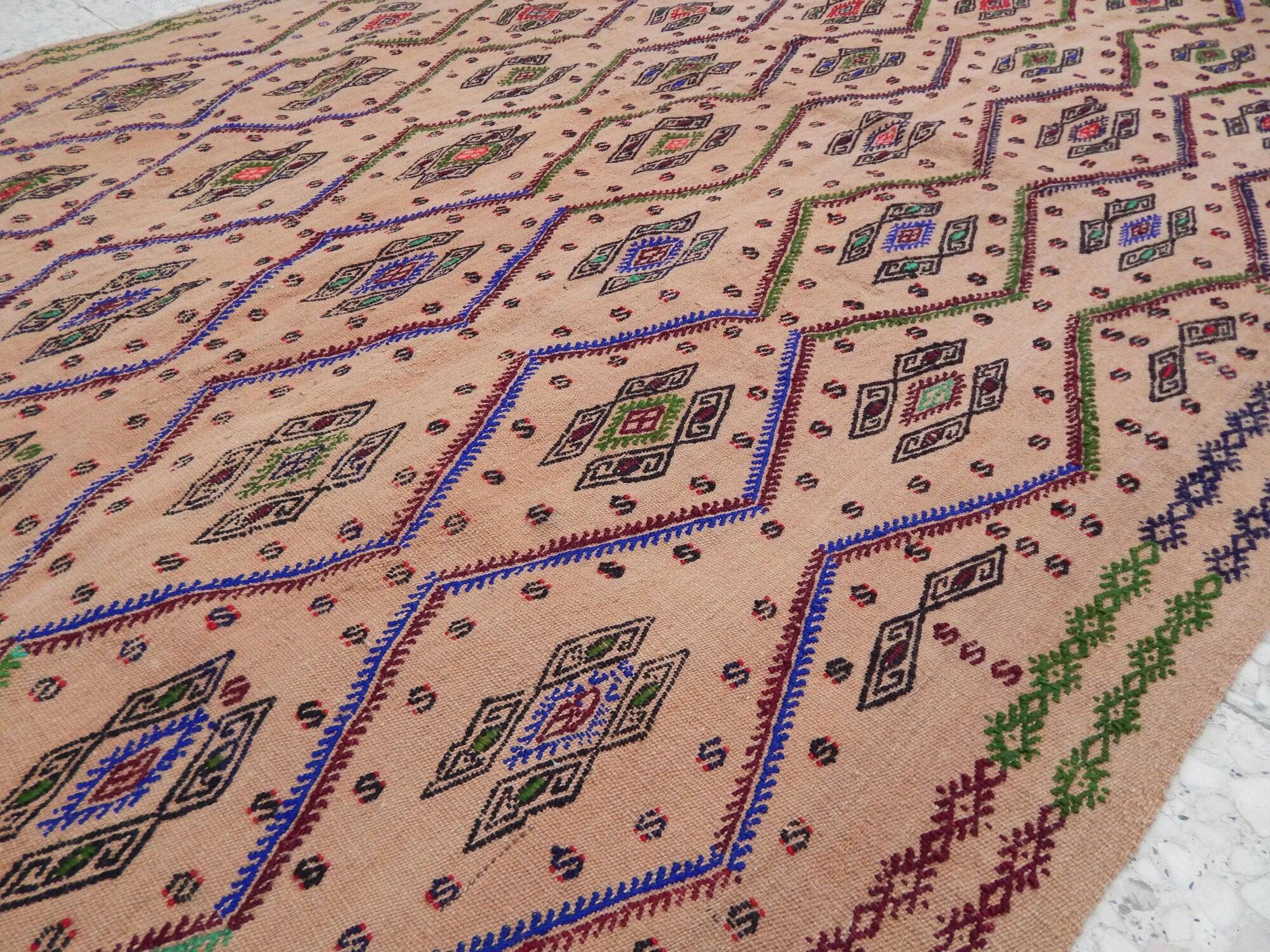 Vintage Turkish kilim, handwoven, 153x287 cm.