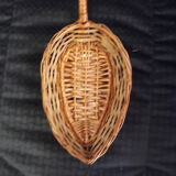Small tray has rattan handle