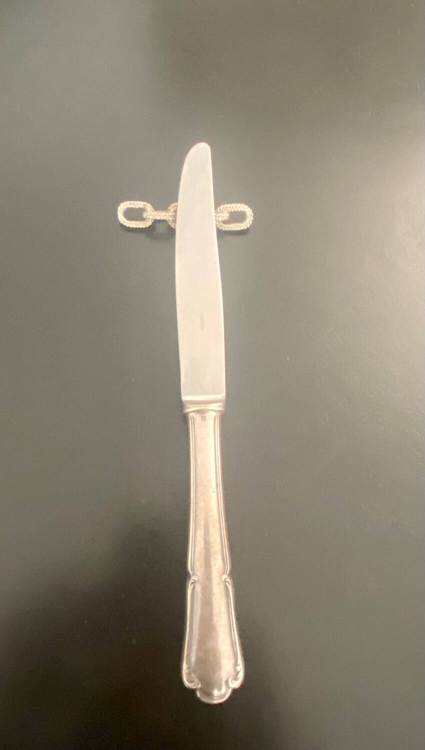 6 knife holders, table jewelry, metal chain shape