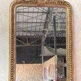 Antique fireplace mirror - wood and gilded stucco - 145 x 86
