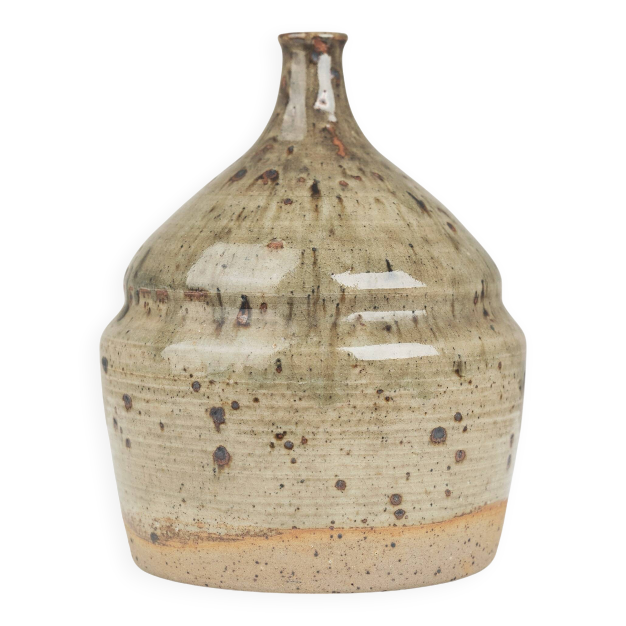 Stoneware soliflore vase by Gustave Tiffoche, 1970