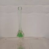 Vintage soliflore vase in green glass
