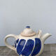 Théière en grès Japonaise bleu et beige