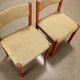 Chaises de salle à manger vintage en teck et tissu Danemark années 1960