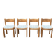 Vintage set of four Pinewood dining chairs Denmark