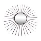 Miroir soleil en métal 74 x 74 cm