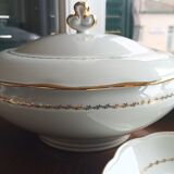 SFP service dish set - Limoges - White and golden