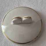 Covered sugar bowl half-porcelain Lunéville Keller and Guerin A587