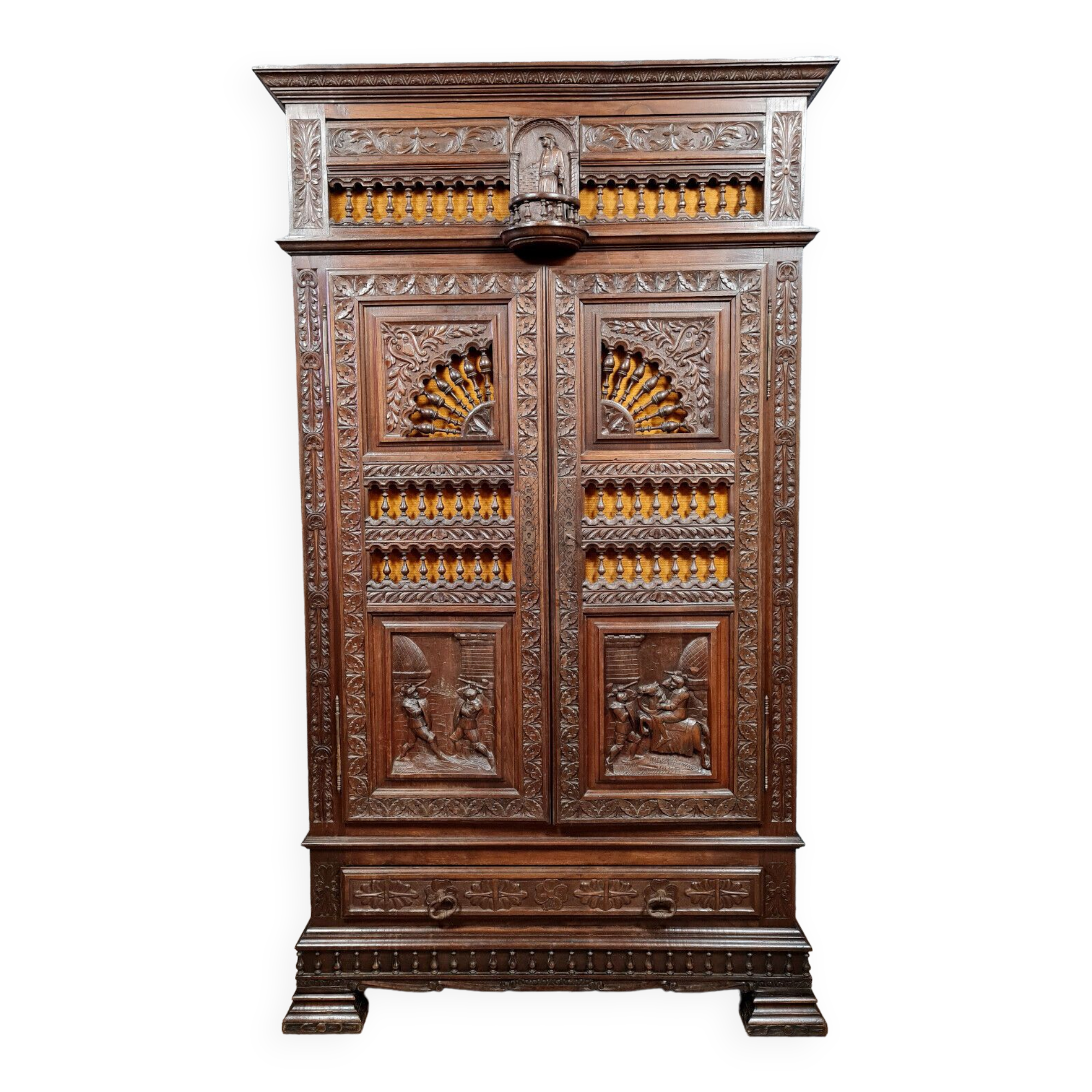 Breton cabinet nineteenth century oak around 1850 1880