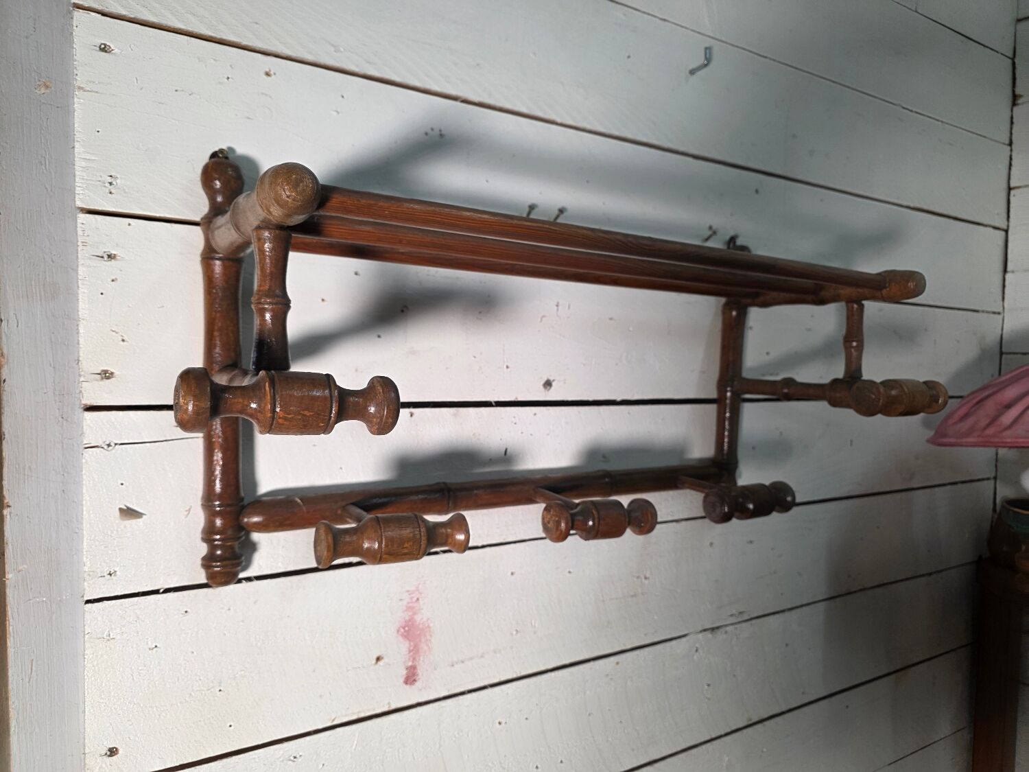Napoleon III style bamboo wood coat rack