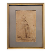 Giuseppe Angelelli 1803-1844. ink drawing on paper, study of women in Egypt