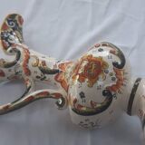 Earthenware ewer Rouen decor