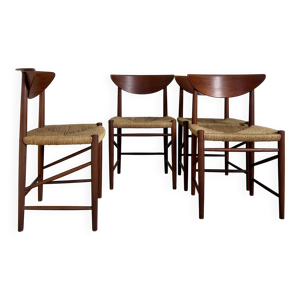 Chaises vintage danoise - teck peter hvidt