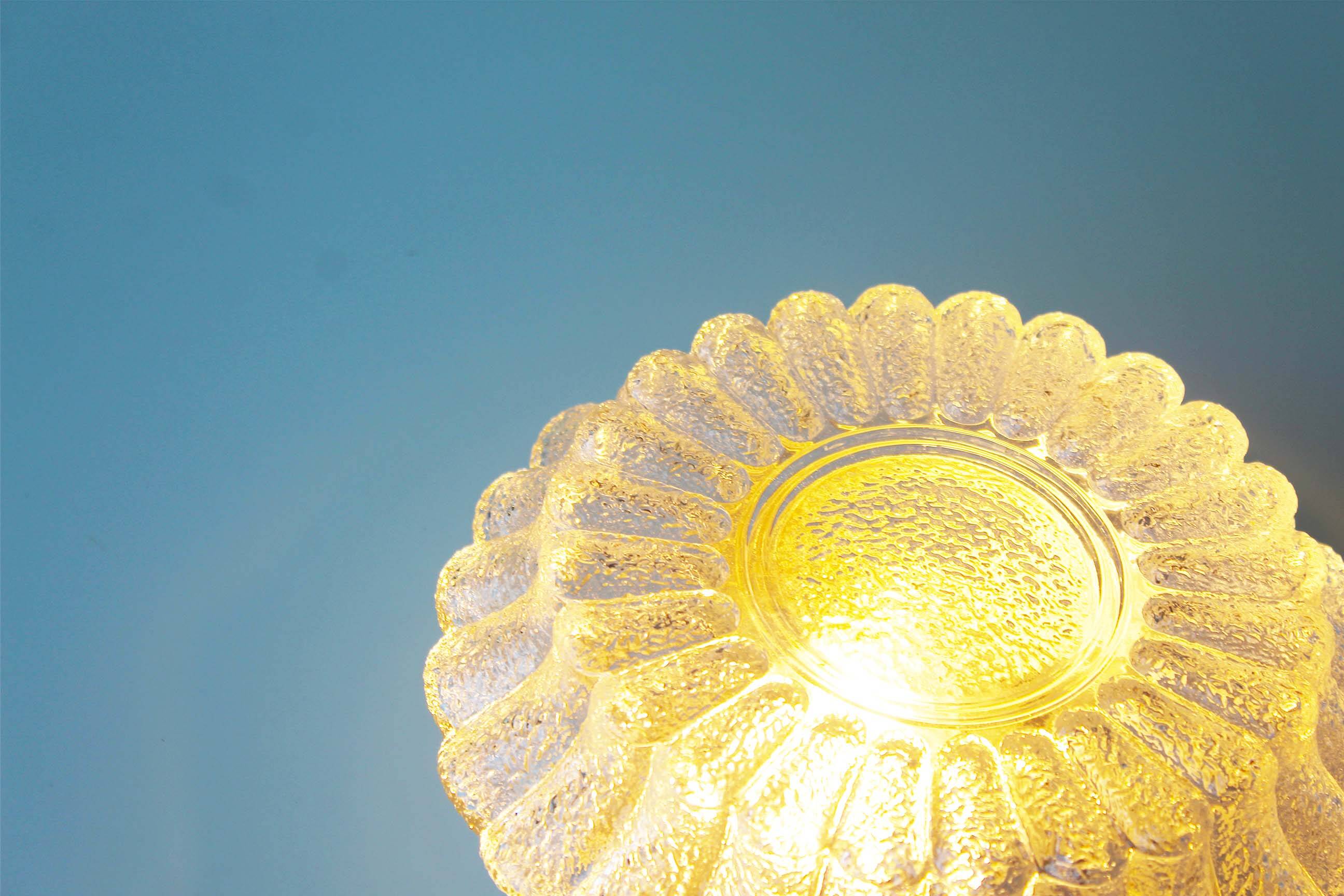 Vintage Murano glass flush mount lights, Italy 1970's