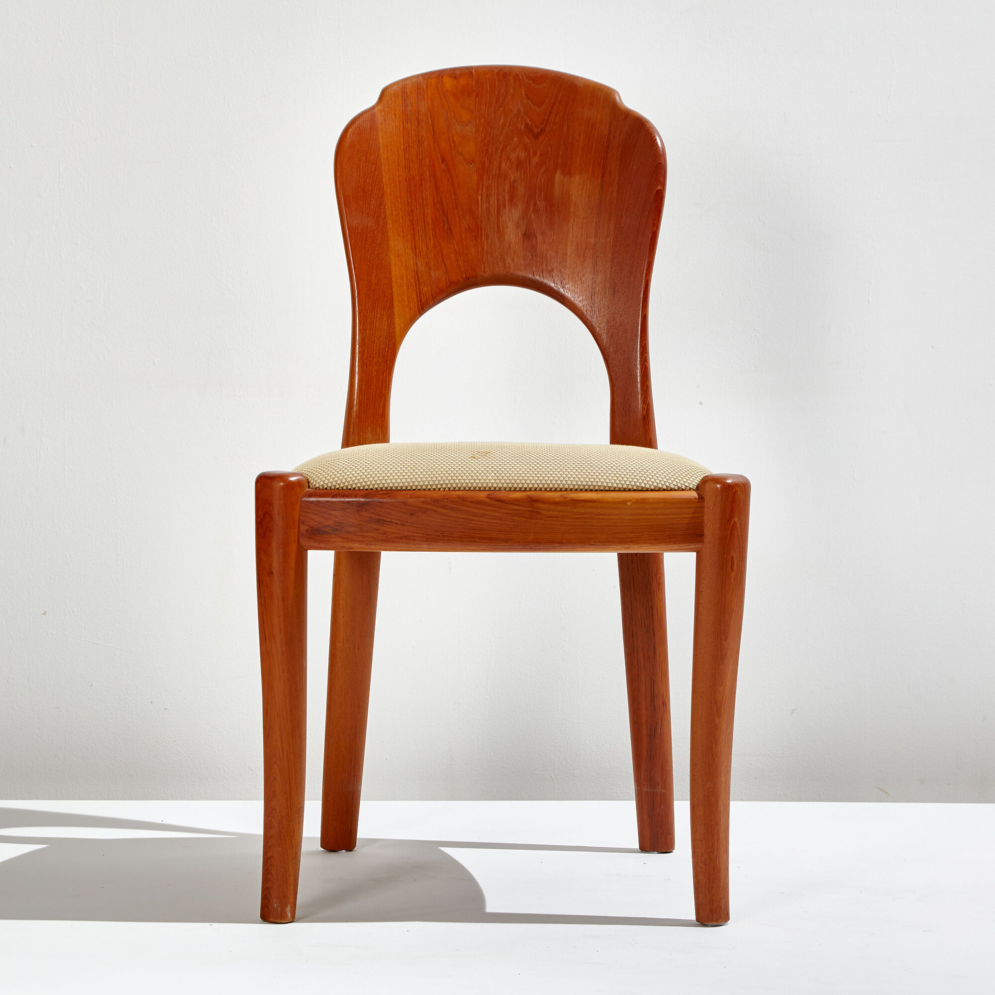 Solid teak dining chair by niels koefoed for koefoeds hornslet mk9828
