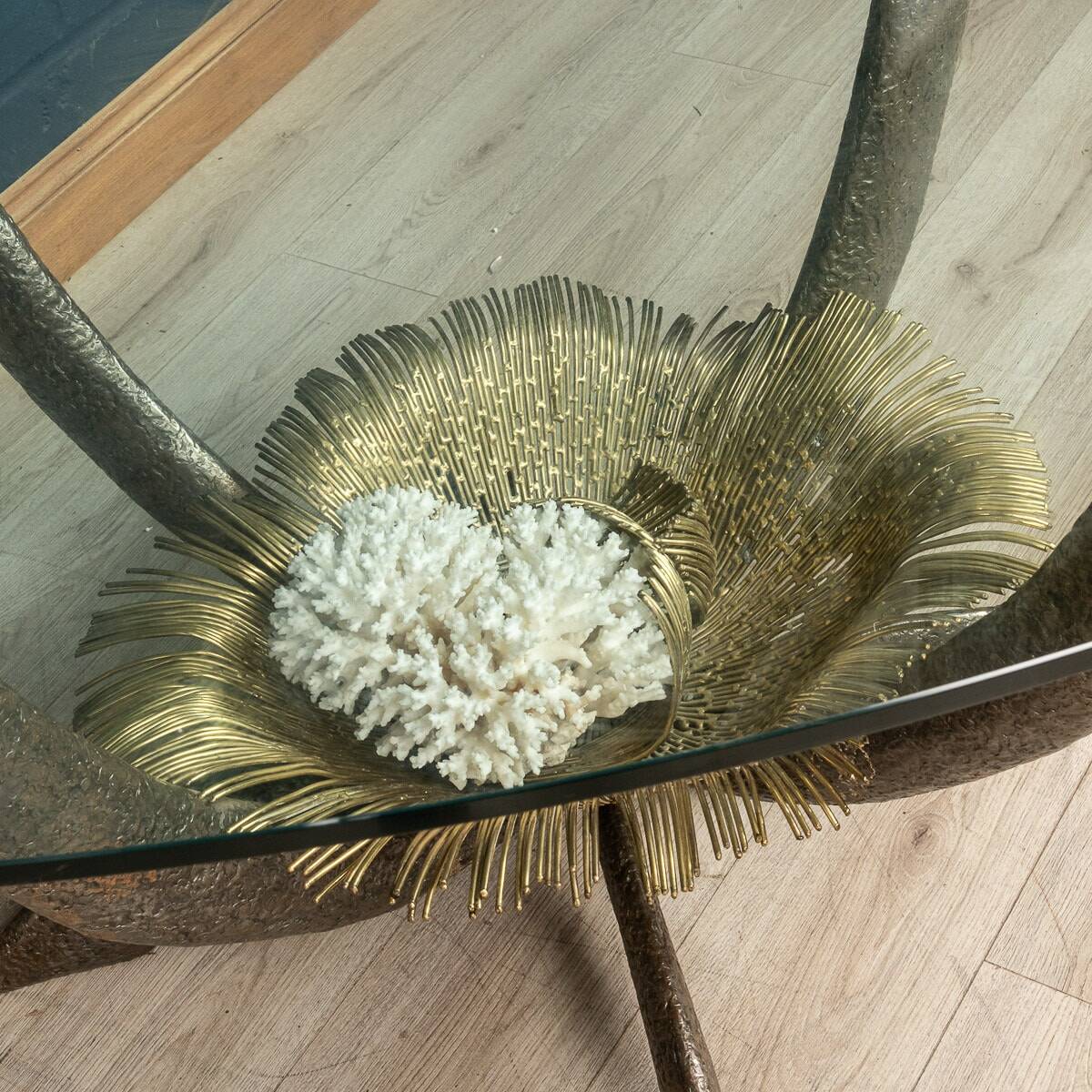 Rare 20thc french dining table by jacques duval brasseur, france c.1970