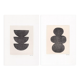 Duo de peintures sur papier M636 M631 signées Eawy