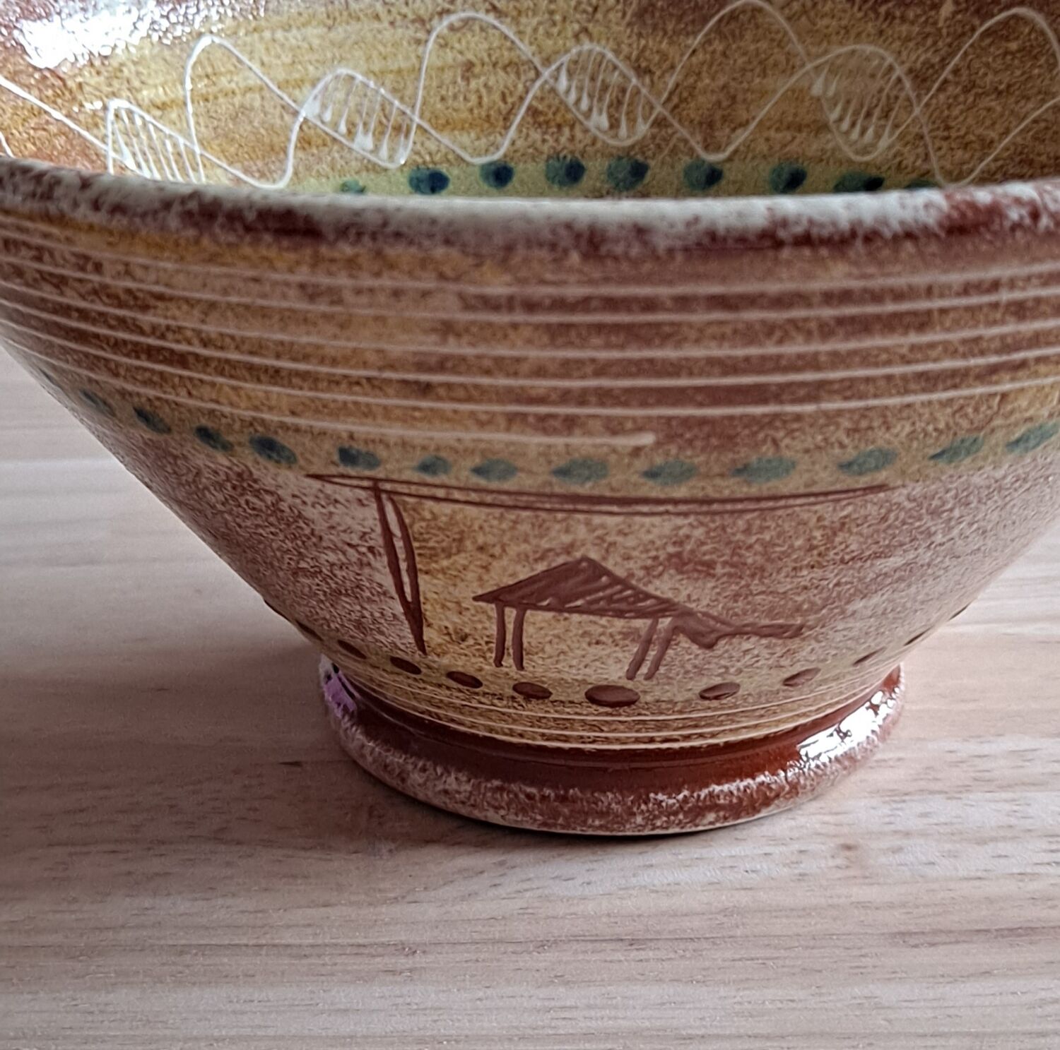 Glazed terracotta bowl