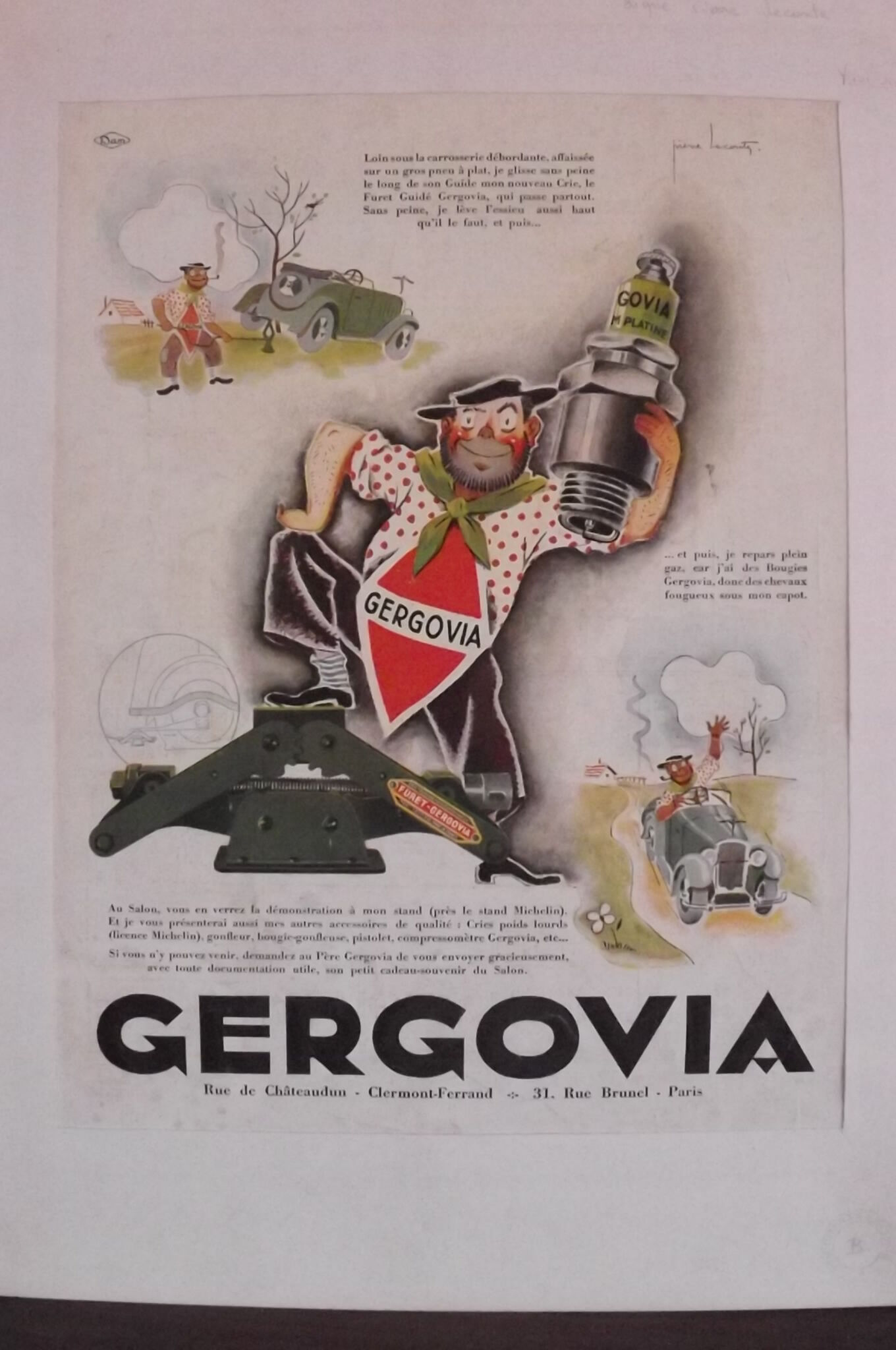 Pub candles P. Leconte Gergovia 1933 poster