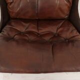 2 x vintage armchair | Falcon | Sigurd Ressell | Leather