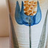 Vintage enameled stoneware potter's diabolo vase