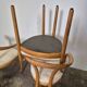 Ensemble de 4 chaises de salle à manger en bois et laine, Italie années 1970.