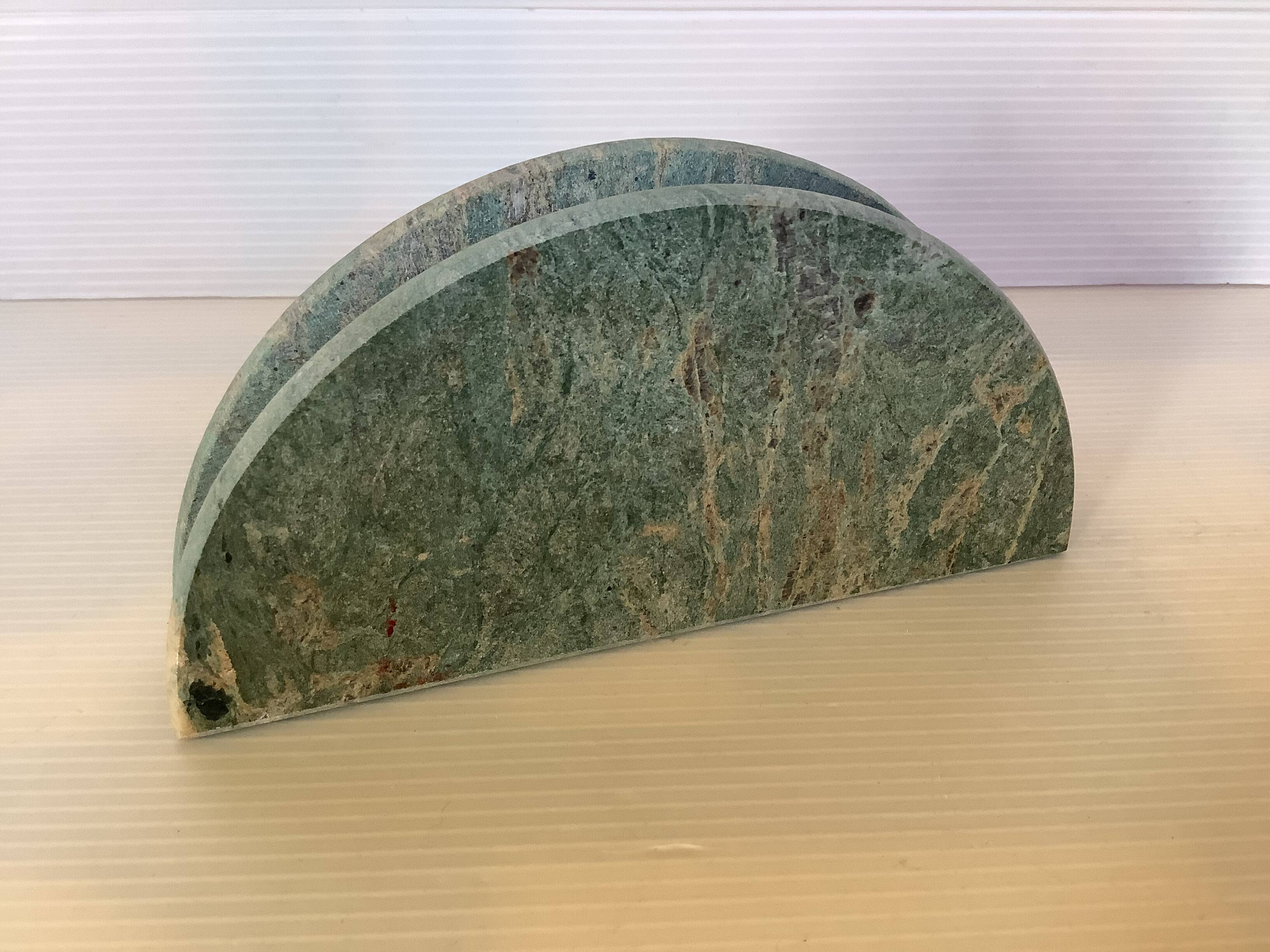 Green veined marble mail holder