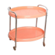 Desserte table roulante orange