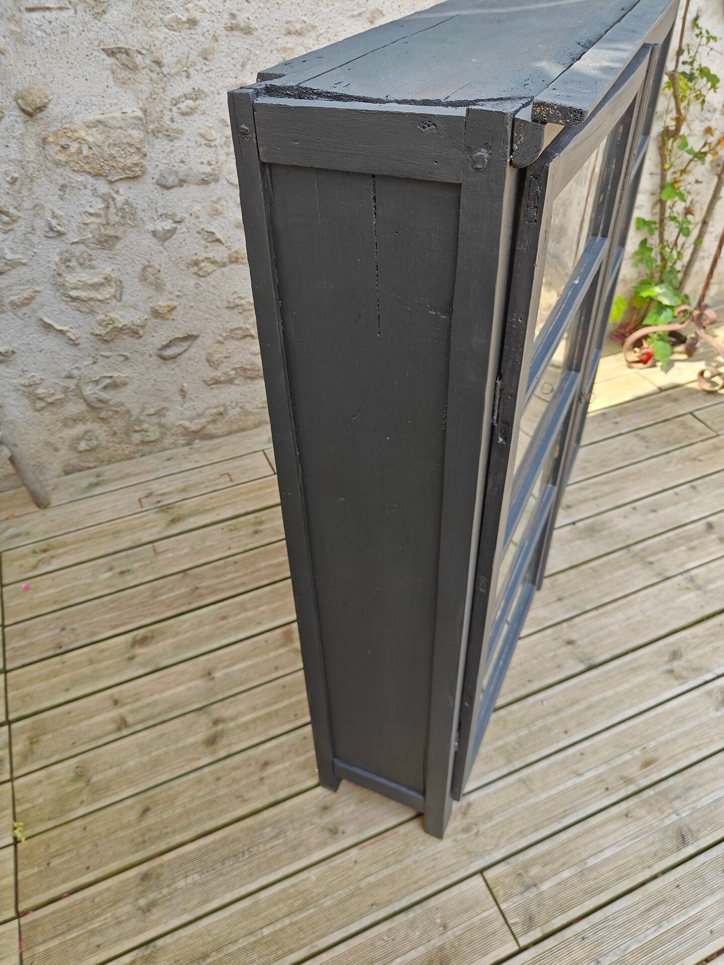 Restored antique display cabinet