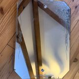 Engraved beveled mirror