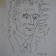 Picasso original lithograph 1959 Frédéric Joliot-Curie 38x28cm