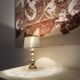 Metal lamp, 2m fabric cable, silver lampshade
