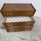 Commode scandinave 4 tiroirs 1960