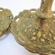 Pair of candle holders gilded bronze patinated vegetal decoration early twentieth century
