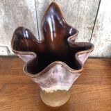Ancien vase mouchoir en céramique style Vallauris