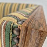 1960s, Danish drop arm sofa, furniture wool, oak wood, orginal condition.