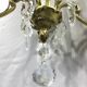 4-light bronze and crystal cage chandelier